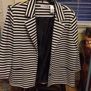 Alfred Dunner Navy and White jacket